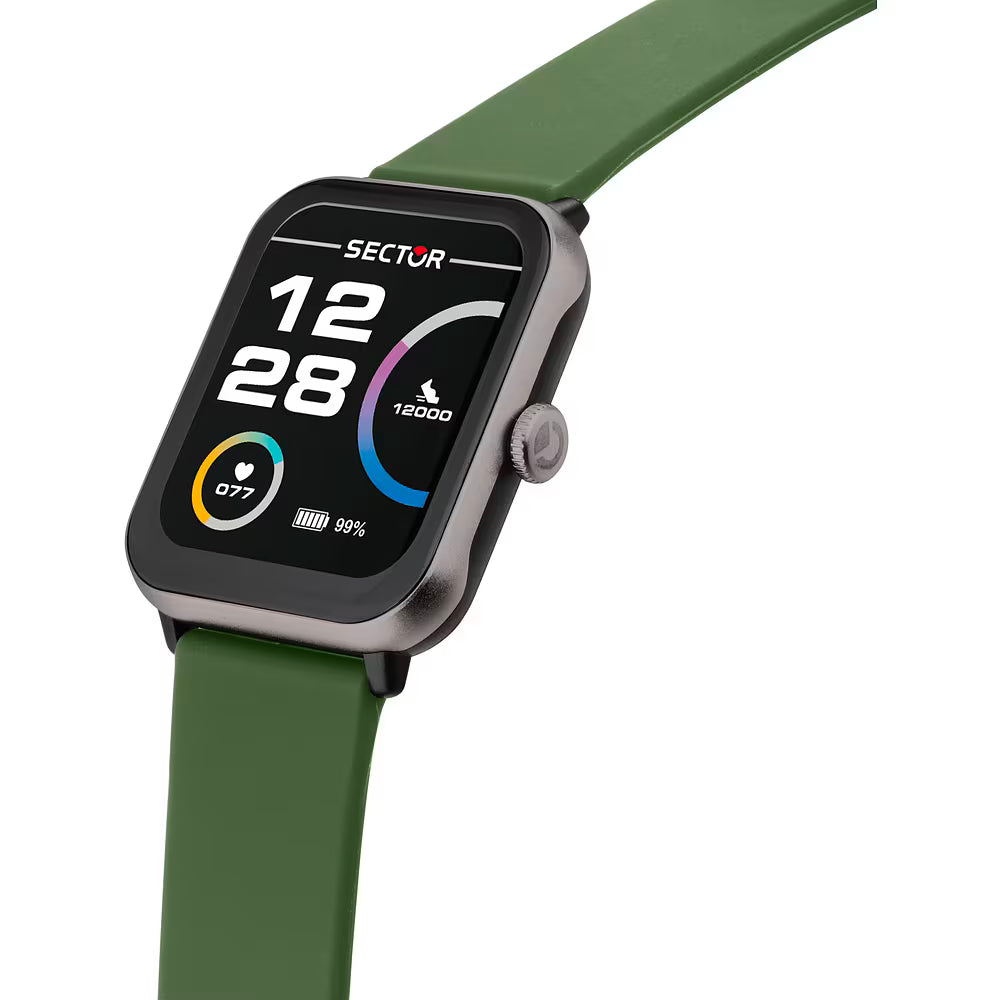Orologio Smartwatch Sector S-08 Smart Digital Cinturino Silicone Verde