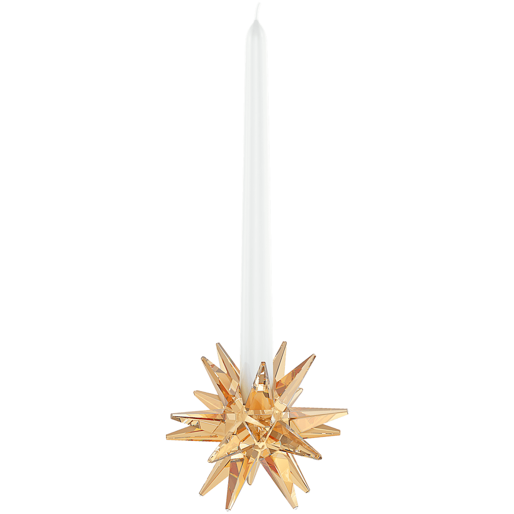 Decorazioni Natalizie Swarovski Portacandela Stella Dorato