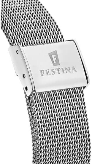 Orologio Festina Mademoiselle Lady 36 Mm Acciaio/Zirconi Braccialato Maglia Milanese