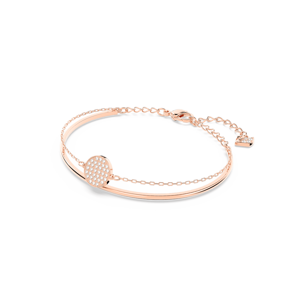 Bracciale Rigido Swarovski Sublima Bianco Finitura oro rosa 18 Kt