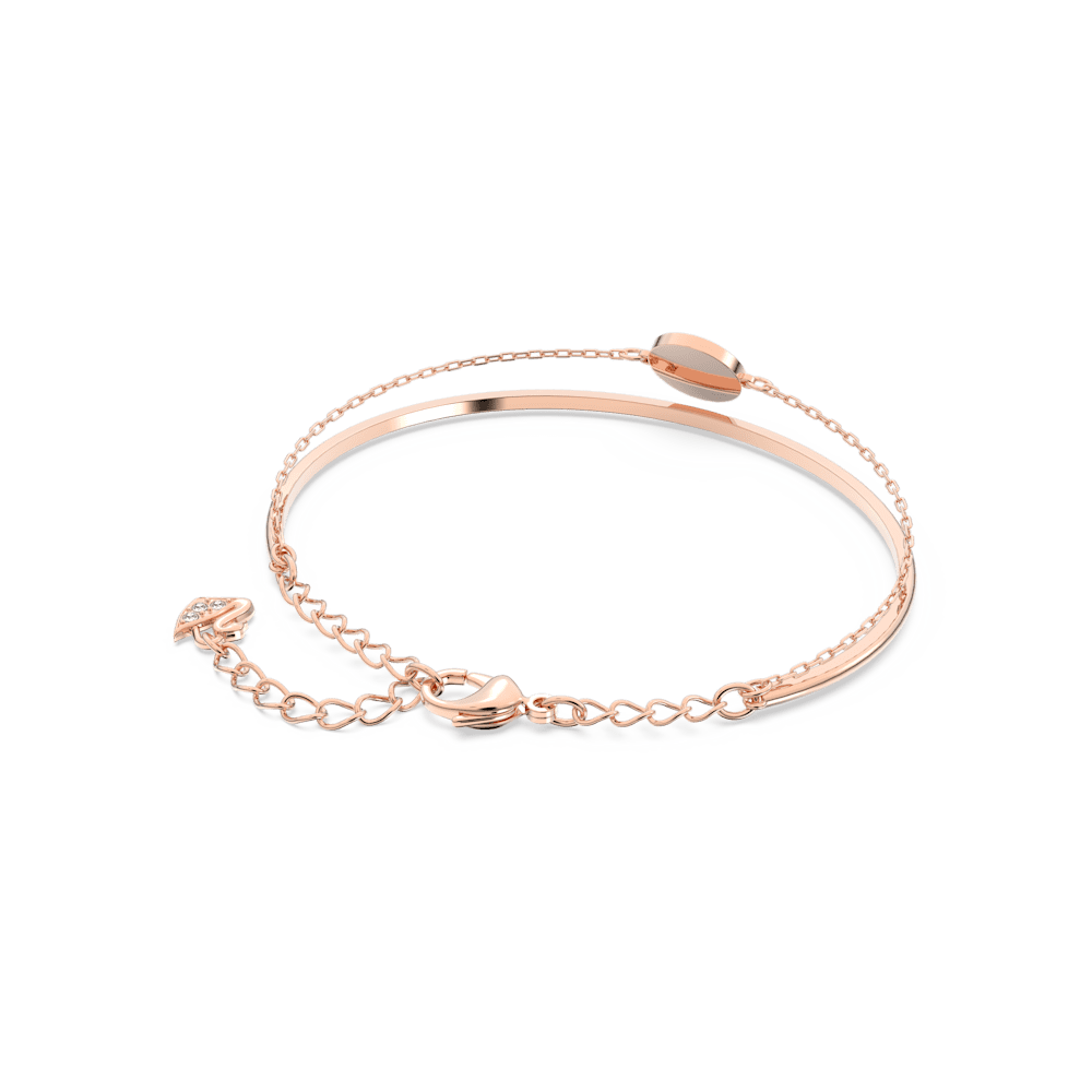 Bracciale Rigido Swarovski Sublima Bianco Finitura oro rosa 18 Kt