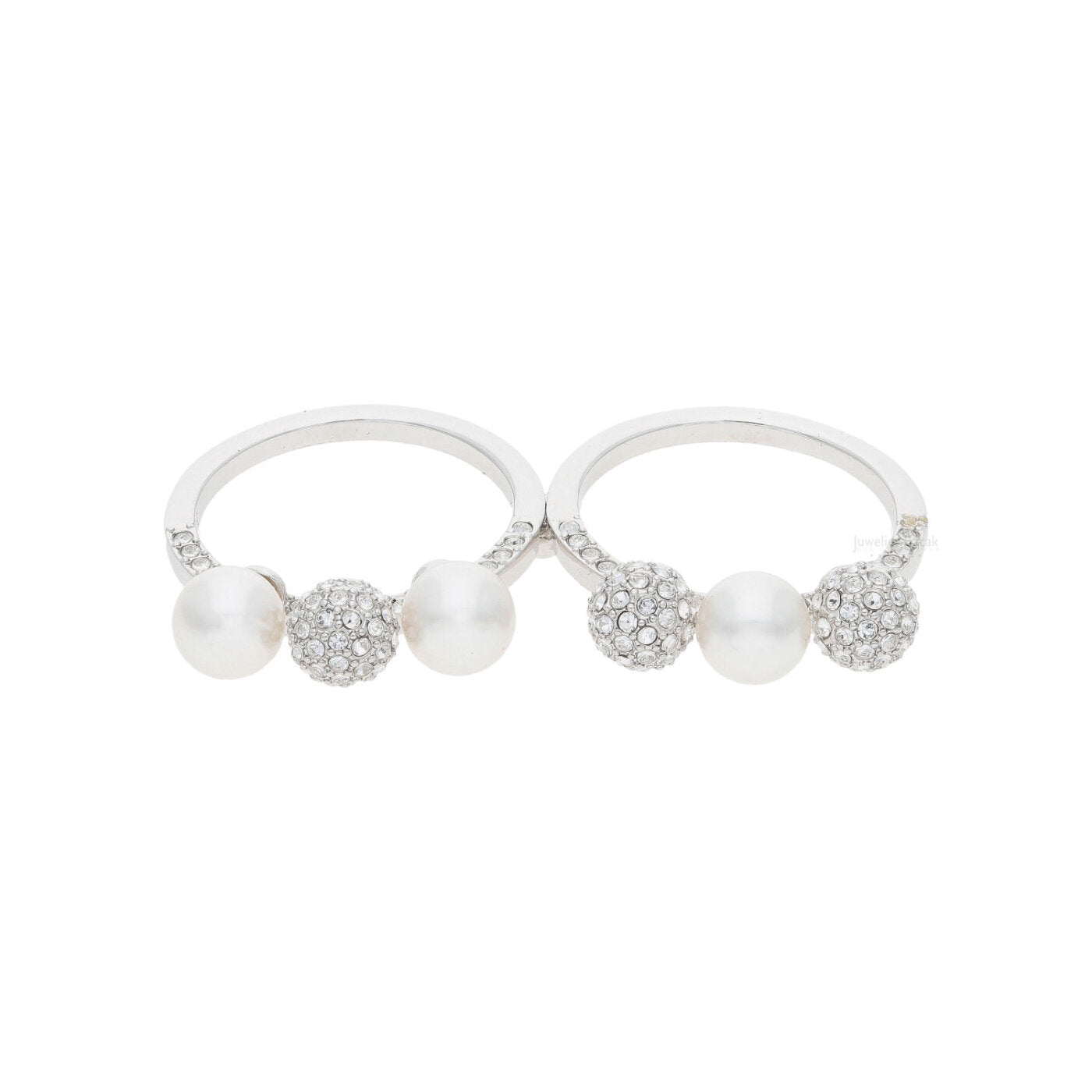 Set 2 anelli Swarovski Fundamental - Misura 55