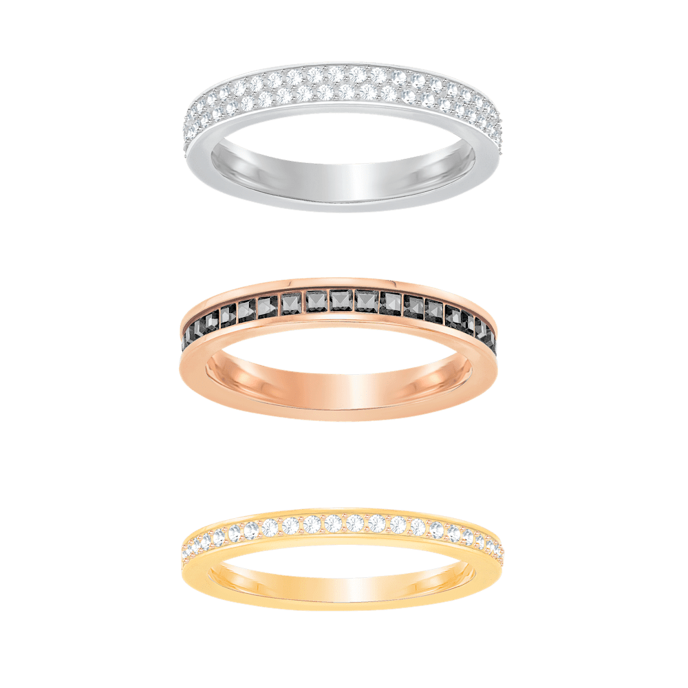 Set 3 Anelli Swarovski - Misura 55