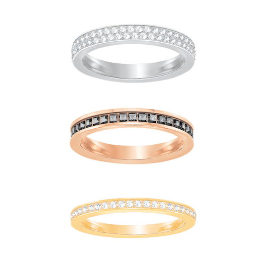 Set 3 Anelli Swarovski - Misura 55