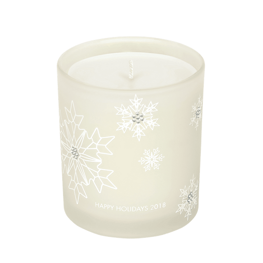 Decorazioni Natalizie Candela Profumata Swarovski Buone Feste 2018