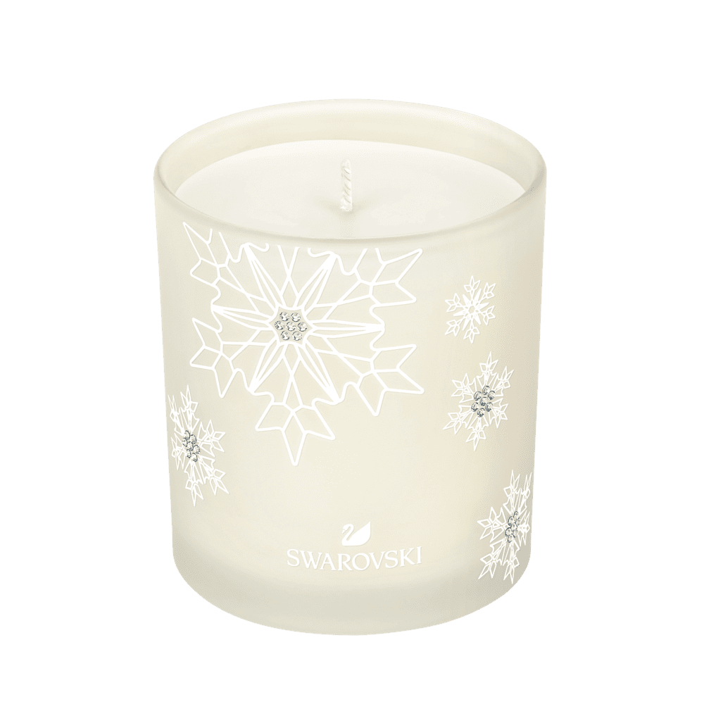 Decorazioni Natalizie Candela Profumata Swarovski Buone Feste 2018
