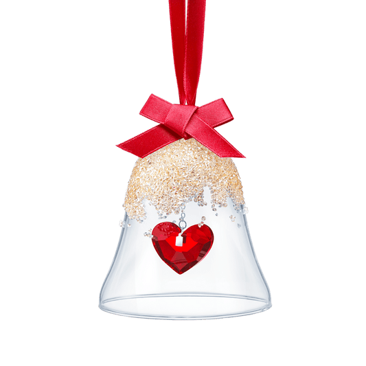 Decorazioni Natalizie Swarovski Joyful Ornaments Campanella Di Natale con Cuore