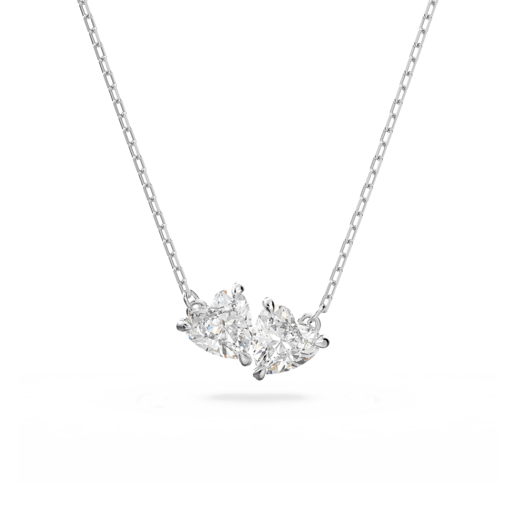 Collana Swarovski Mesmera Cuore Bianca Placcato Rodio