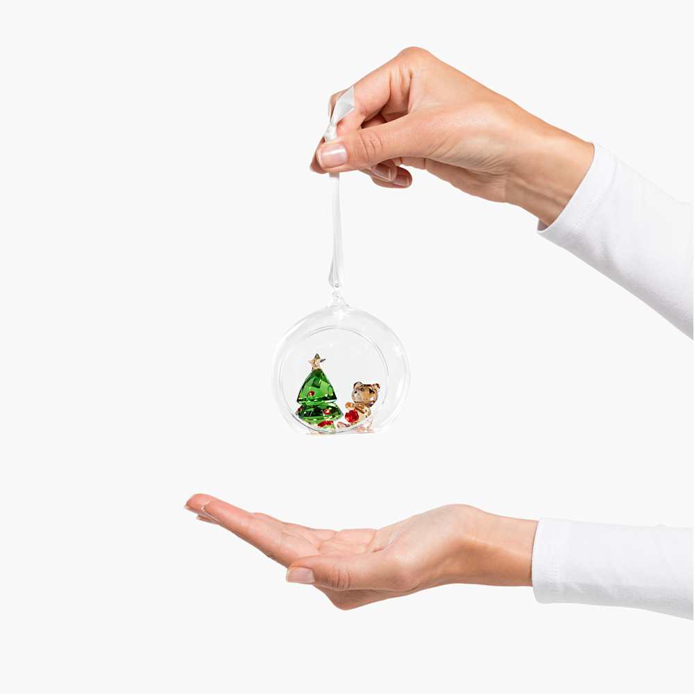 Decorazioni Natalizie Swarovski Crystal Living Joyful Ball Ornament Christmas Scene