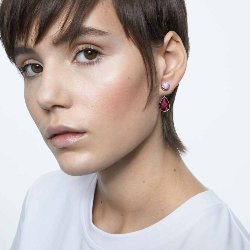 Orecchini Pendenti Double-face Swarovski Orbita Multicolor