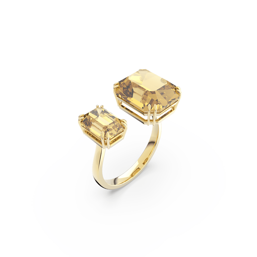 Anello aperto Swarovski Millenia Taglio ottagonale Giallo - Misura 55