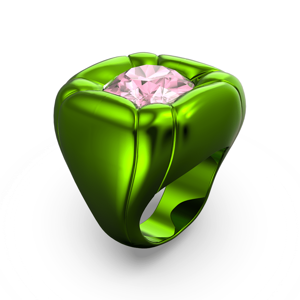 Anello Swarovski Dulcis Alluminio Anodizzato Verde - Misura 55