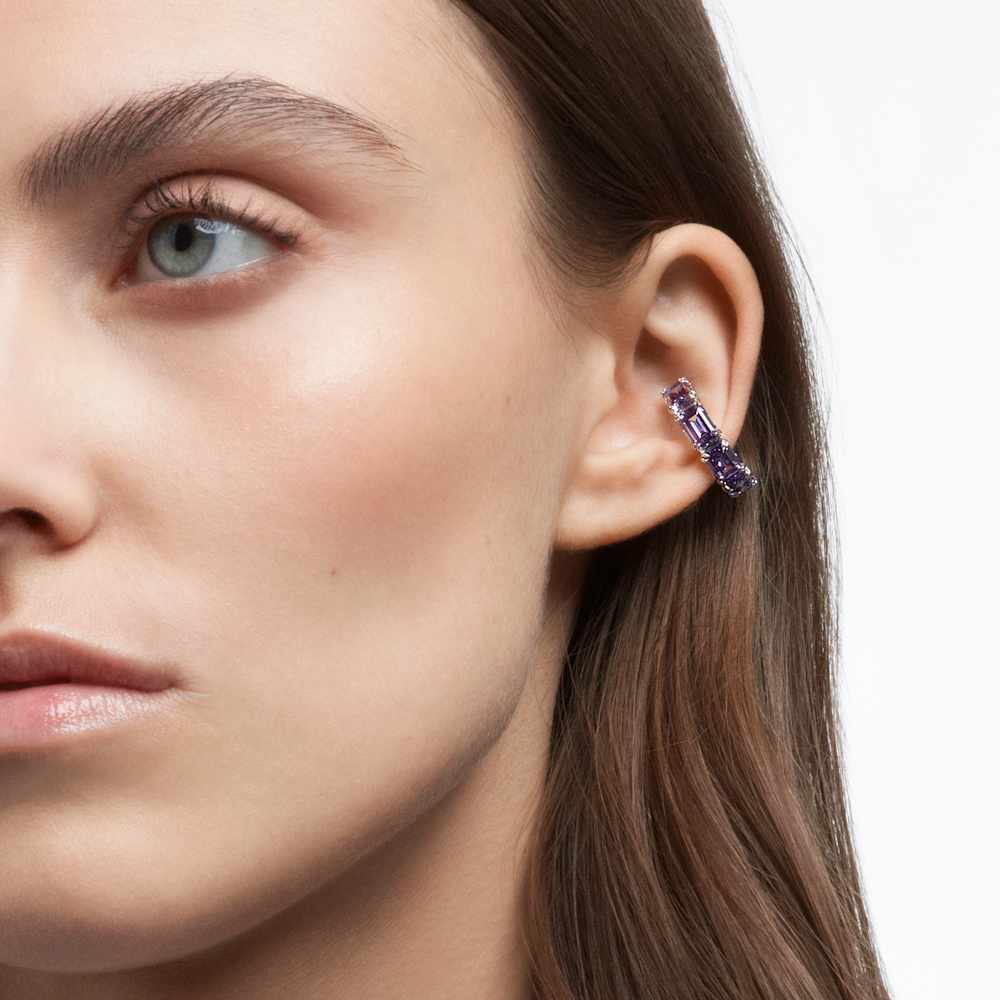 Monorecchino Ear Cuff Swarovski a Clip Millenia Viola