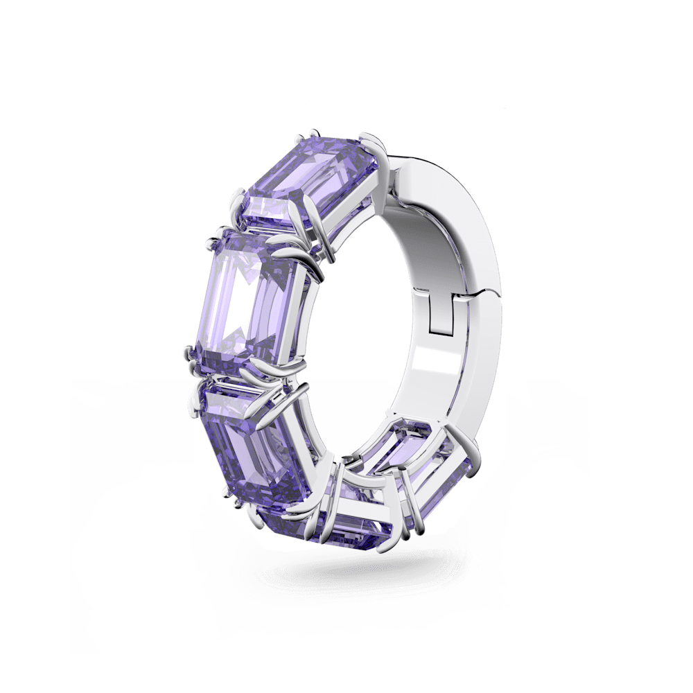 Monorecchino Ear Cuff Swarovski a Clip Millenia Viola