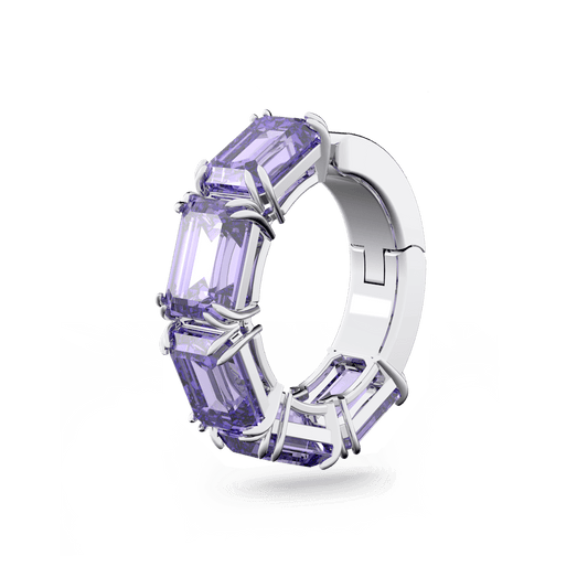 Monorecchino Ear Cuff Swarovski a Clip Millenia Viola