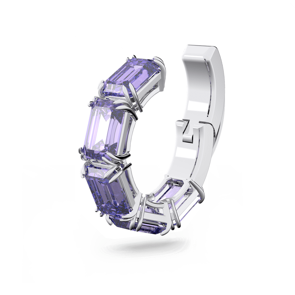Monorecchino Ear Cuff Swarovski a Clip Millenia Viola