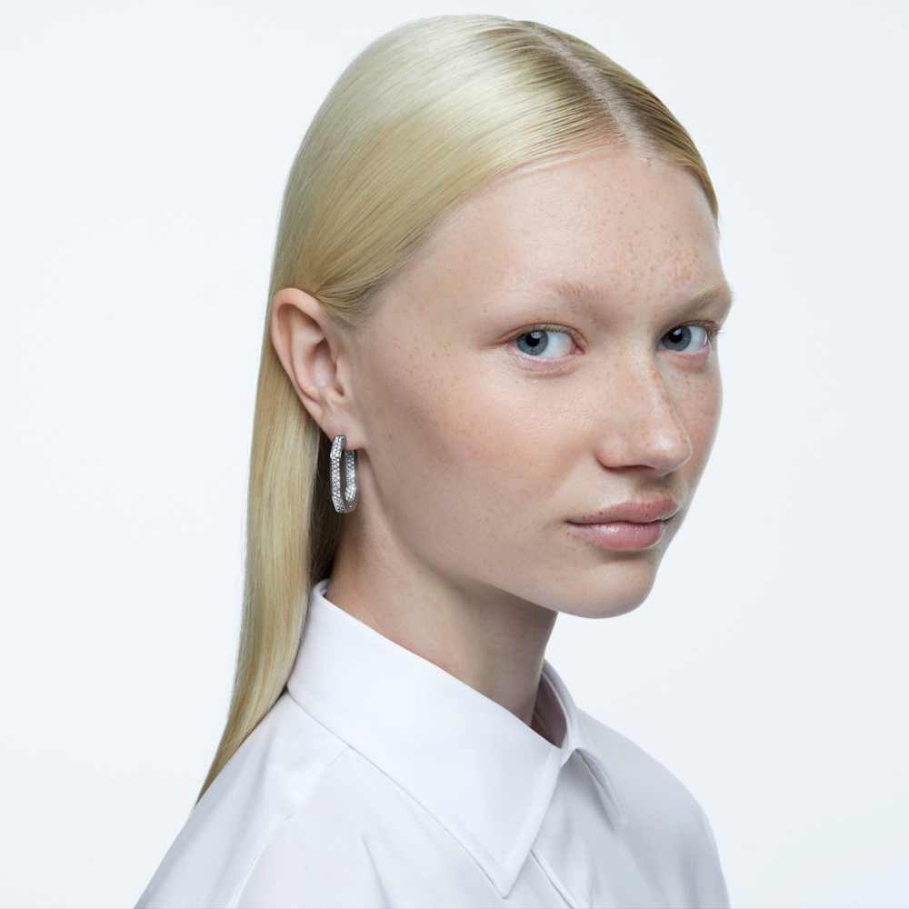 Orecchini a Cerchio Swarovski Dextera Taglio Ottagonal Hoop