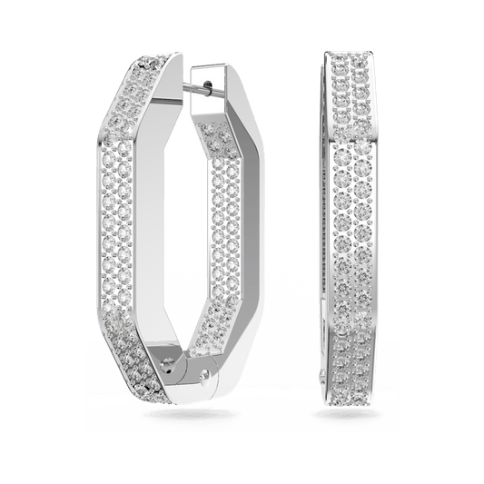 Orecchini a Cerchio Swarovski Dextera Taglio Ottagonal Hoop