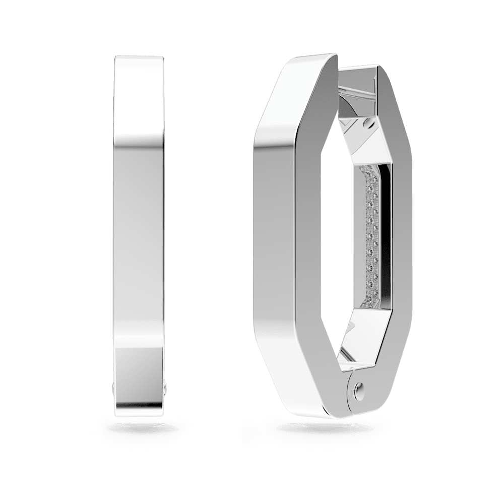 Orecchini a Cerchio Swarovski Dextera Taglio Ottagonal Hoop