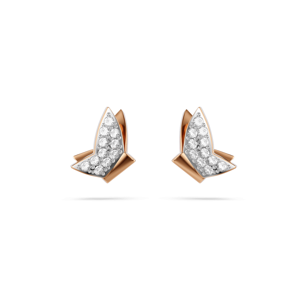 Orecchini Pendenti Swarovski Idyllia Lilia Farfalle Finitura oro rosa 18 Kt