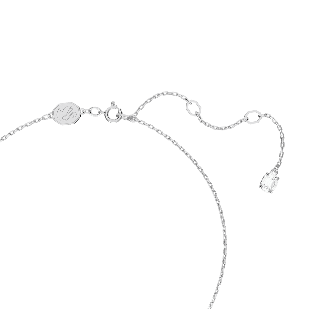 Collana Swarovski Stilla, Taglio Pear, Bianco, Placcato rodio