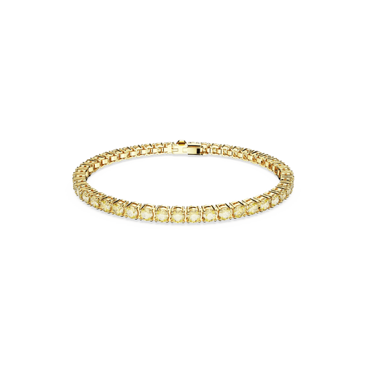 Bracciale Tennis Swarovski Matrix Finitura oro 18 Kt - Misura M