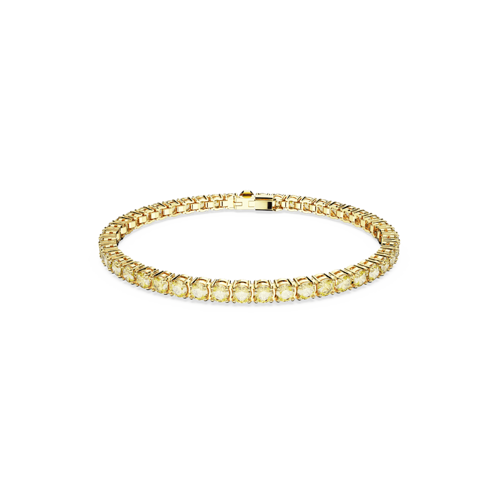 Bracciale Tennis Swarovski Matrix Finitura oro 18 Kt - Misura L