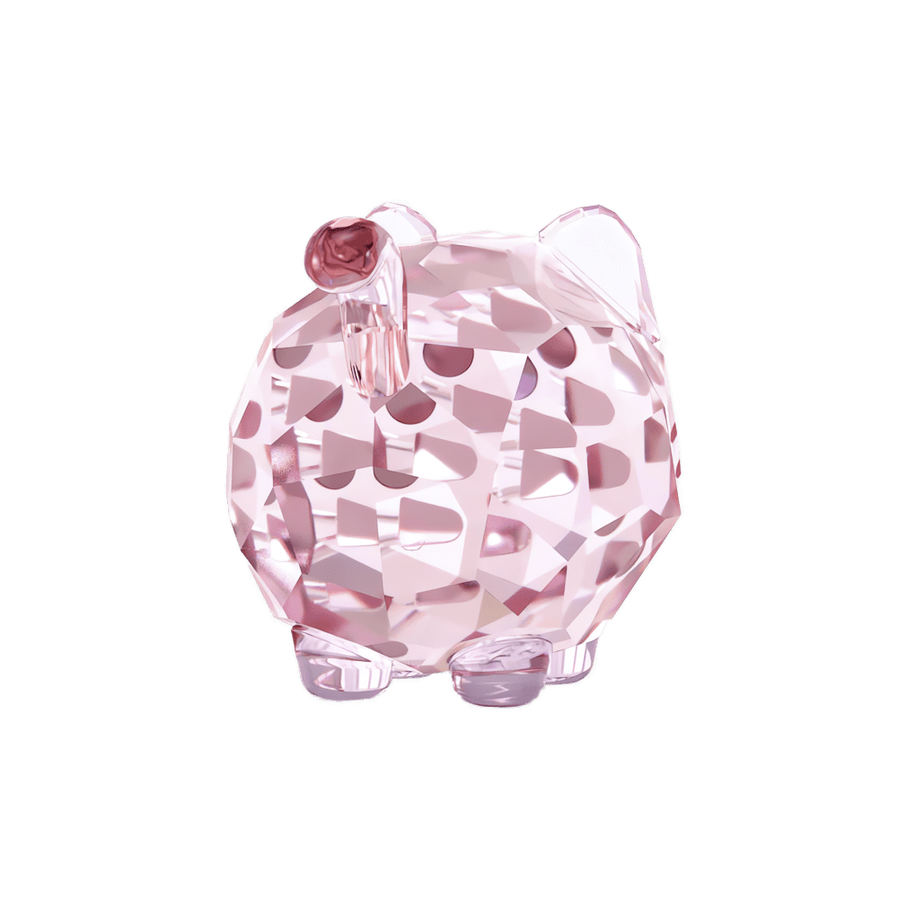 Oggettistica Swarovski Chubby Cats Gatto Rosa