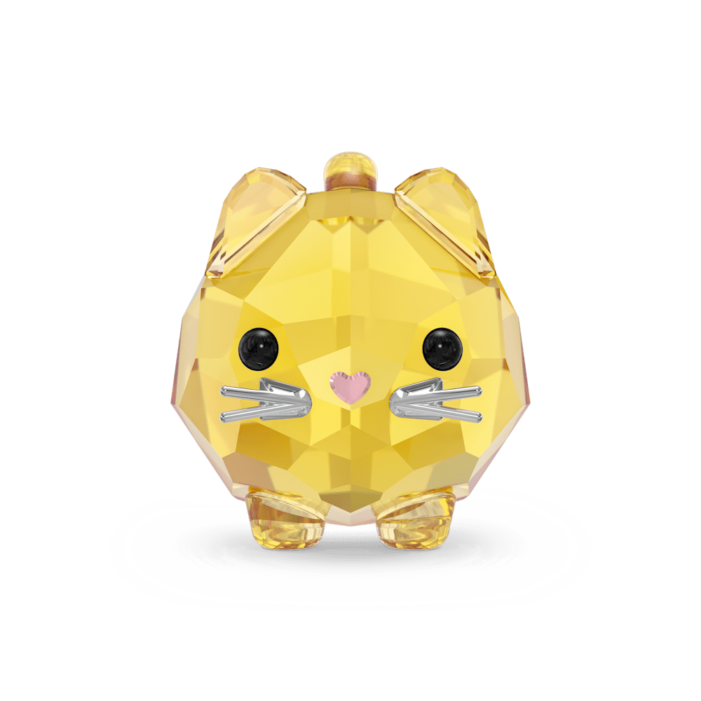 Oggettistica Swarovski Chubby Cats Gatto Giallo