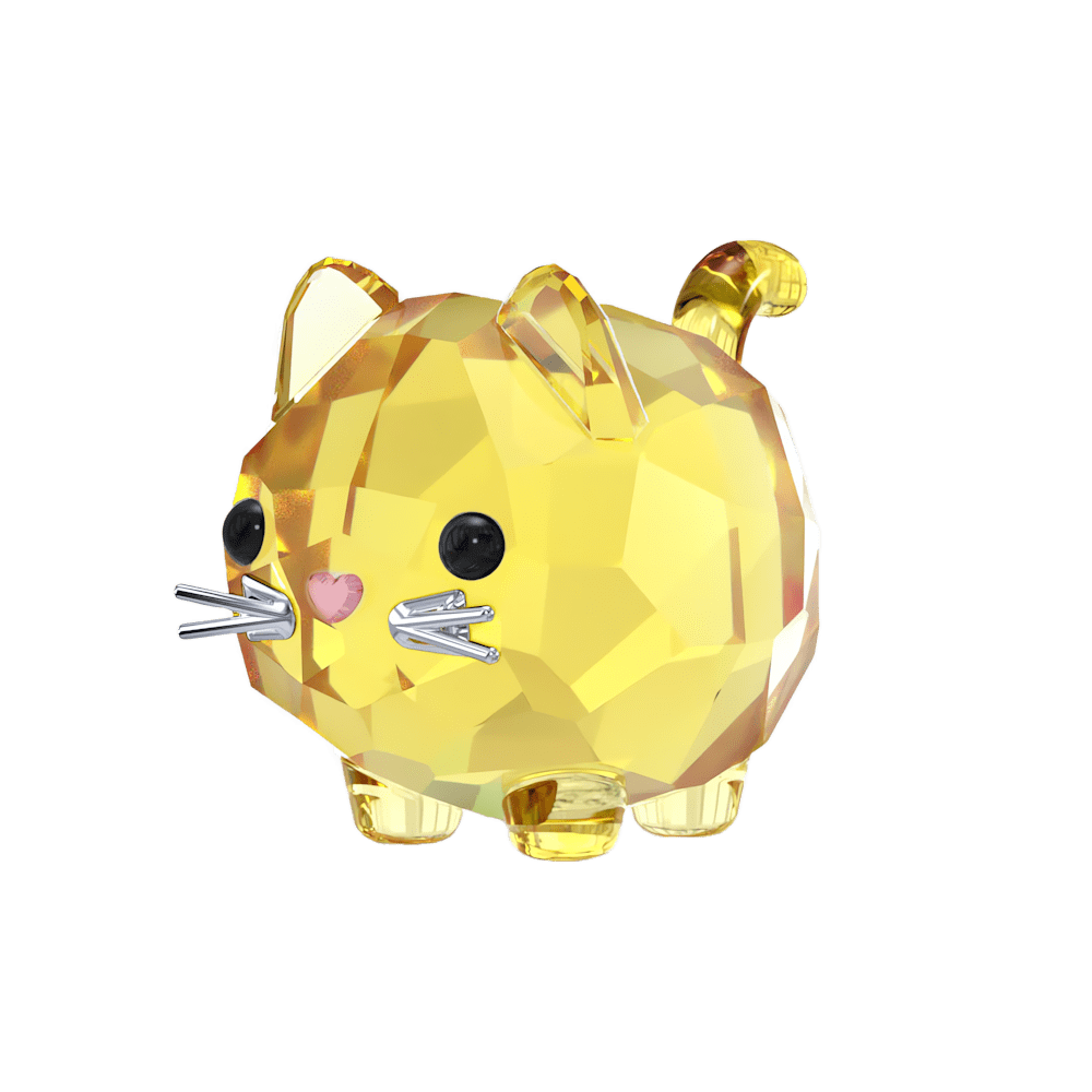 Oggettistica Swarovski Chubby Cats Gatto Giallo