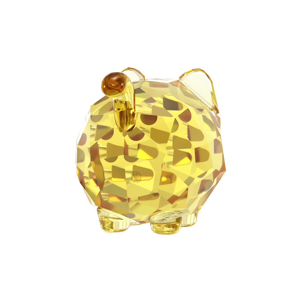 Oggettistica Swarovski Chubby Cats Gatto Giallo