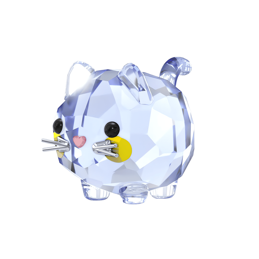 Oggettistica Swarovski Chubby Cats Gatto Blu
