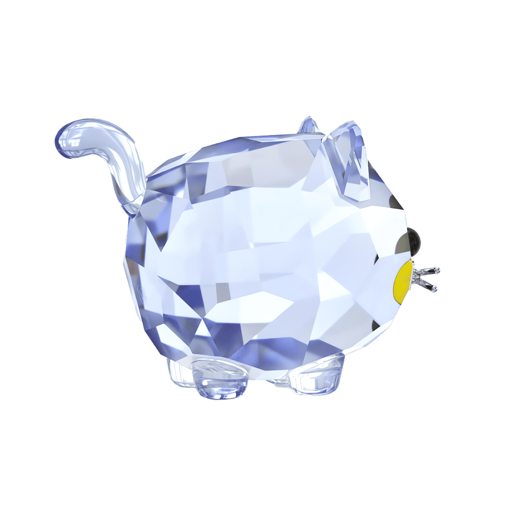 Oggettistica Swarovski Chubby Cats Gatto Blu