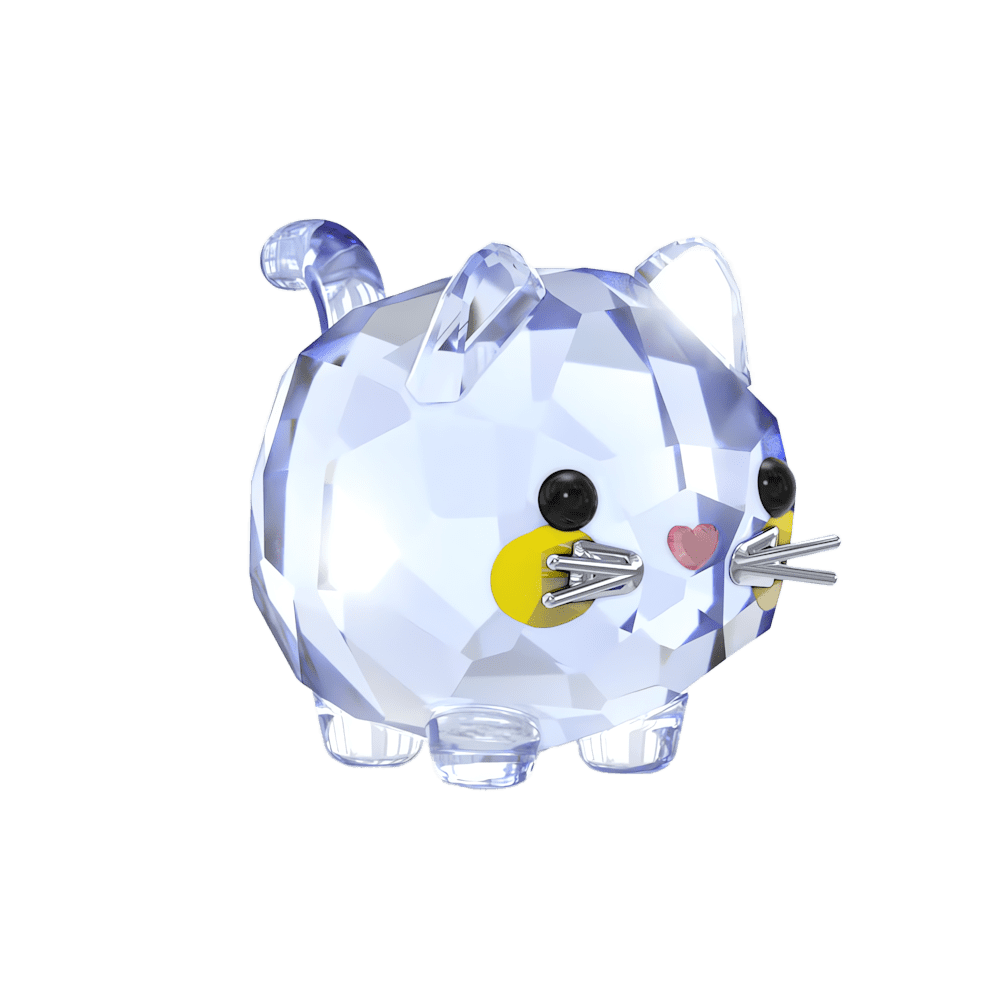 Oggettistica Swarovski Chubby Cats Gatto Blu