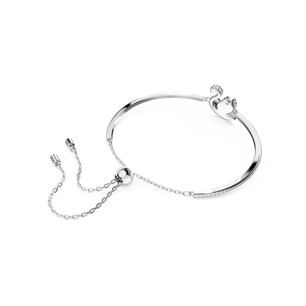 Bracciale Rigido Swarovski Iconic Swan Cristalli Azzurri