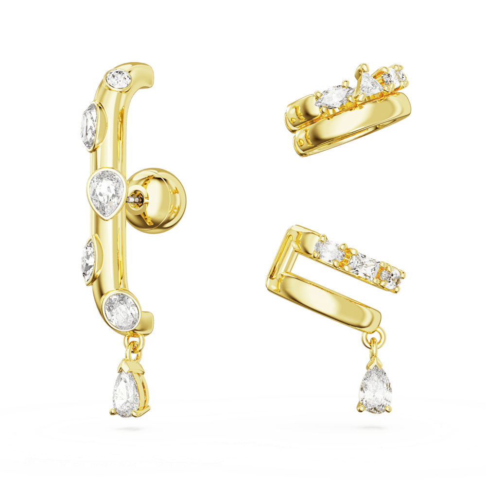 Set 3 Orecchini Swarovski Dextera con Ear Cuff