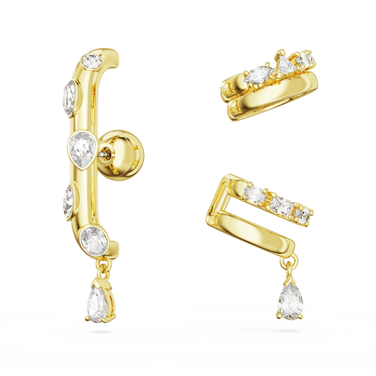 Set 3 Orecchini Swarovski Dextera con Ear Cuff