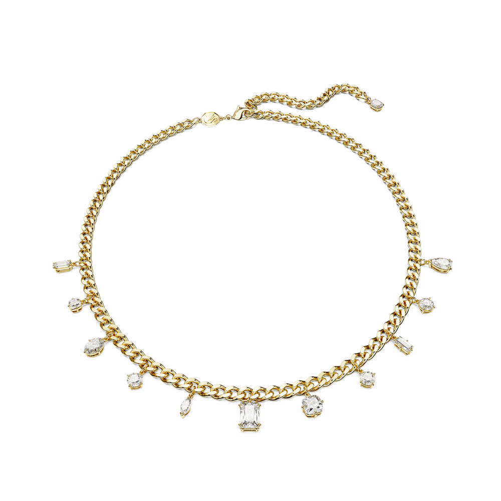Collana con Charm Swarovski Dextera All Ard Dangling Finitura oro 18 Kt