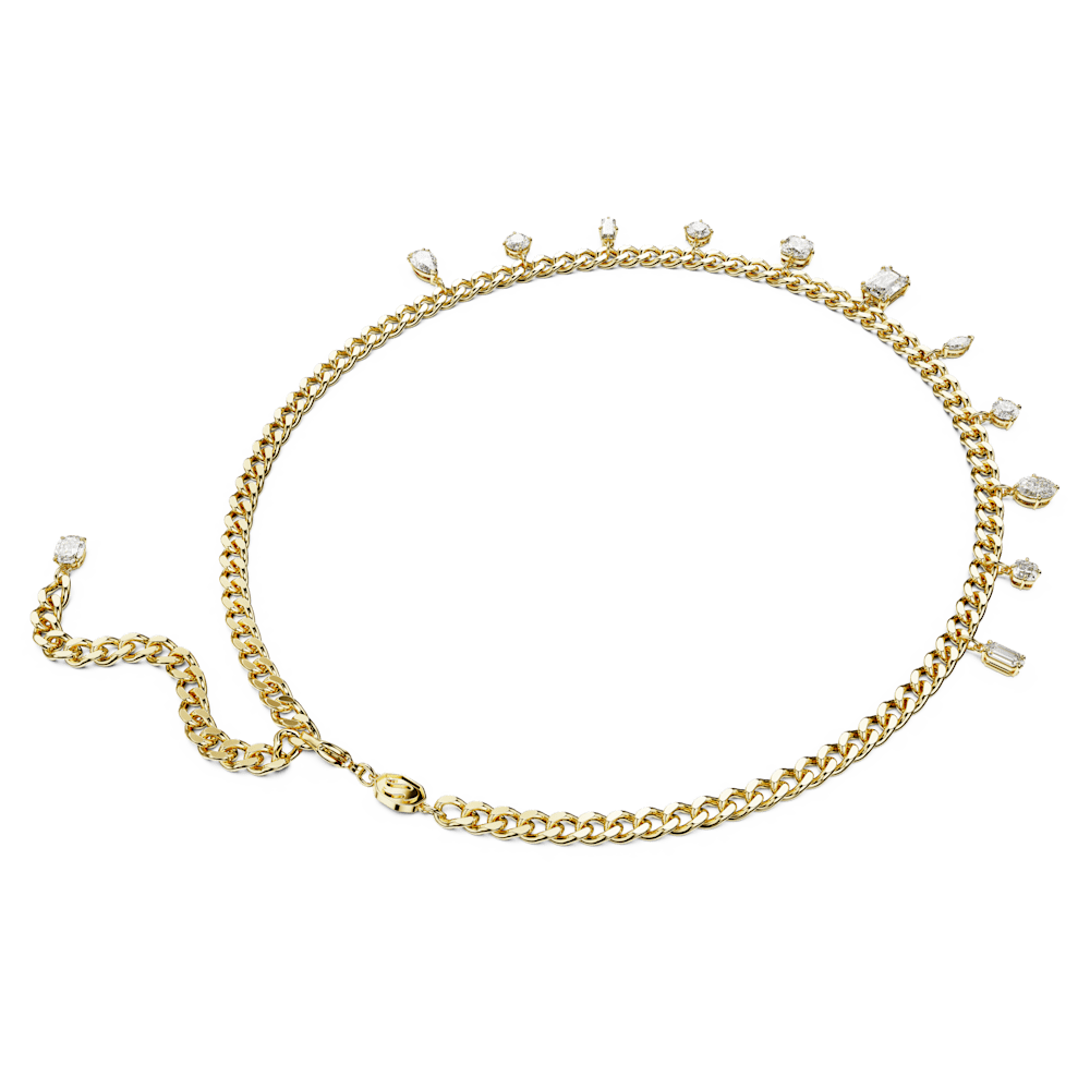 Collana con Charm Swarovski Dextera All Ard Dangling Finitura oro 18 Kt