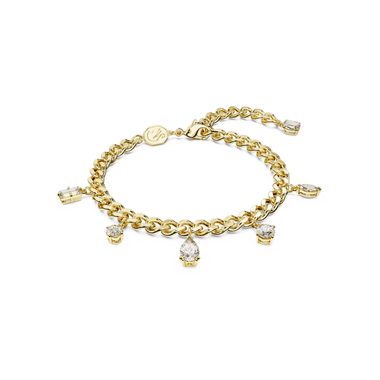 Bracciale Swarovski Dextera con Charms Dangling Finitura oro 18 Kt