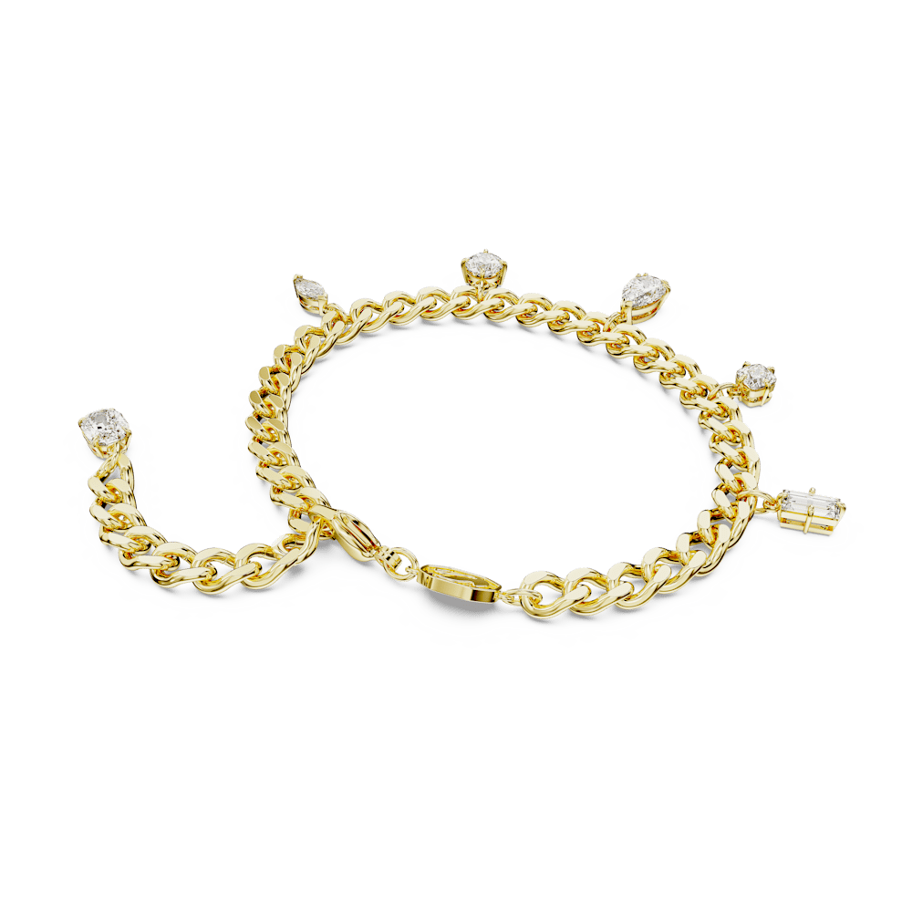 Bracciale Swarovski Dextera con Charms Dangling Finitura oro 18 Kt