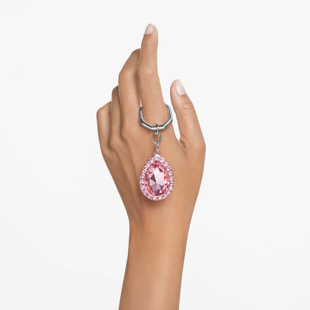 Portachiavi Swarovski Taglio Pear Rosa