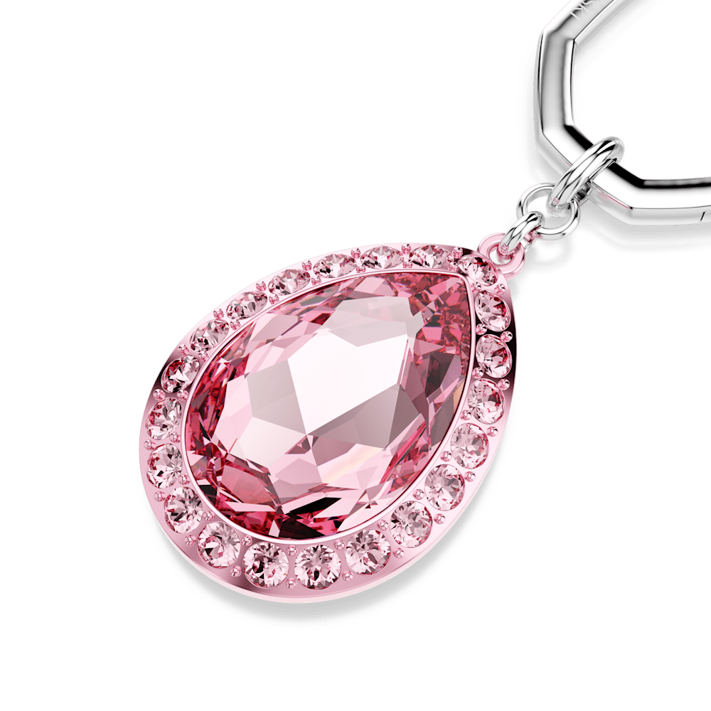 Portachiavi Swarovski Taglio Pear Rosa