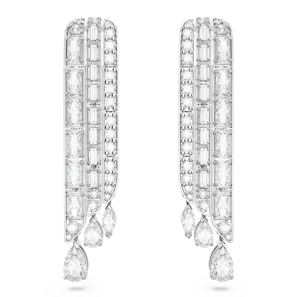 Orecchini Pendenti Swarovski Hyperbola Placcatura Rodio