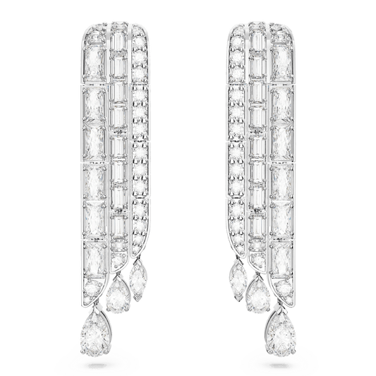 Orecchini Pendenti Swarovski Hyperbola Placcatura Rodio