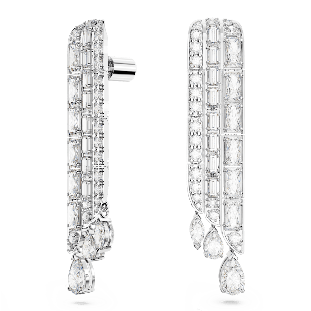 Orecchini Pendenti Swarovski Hyperbola Placcatura Rodio