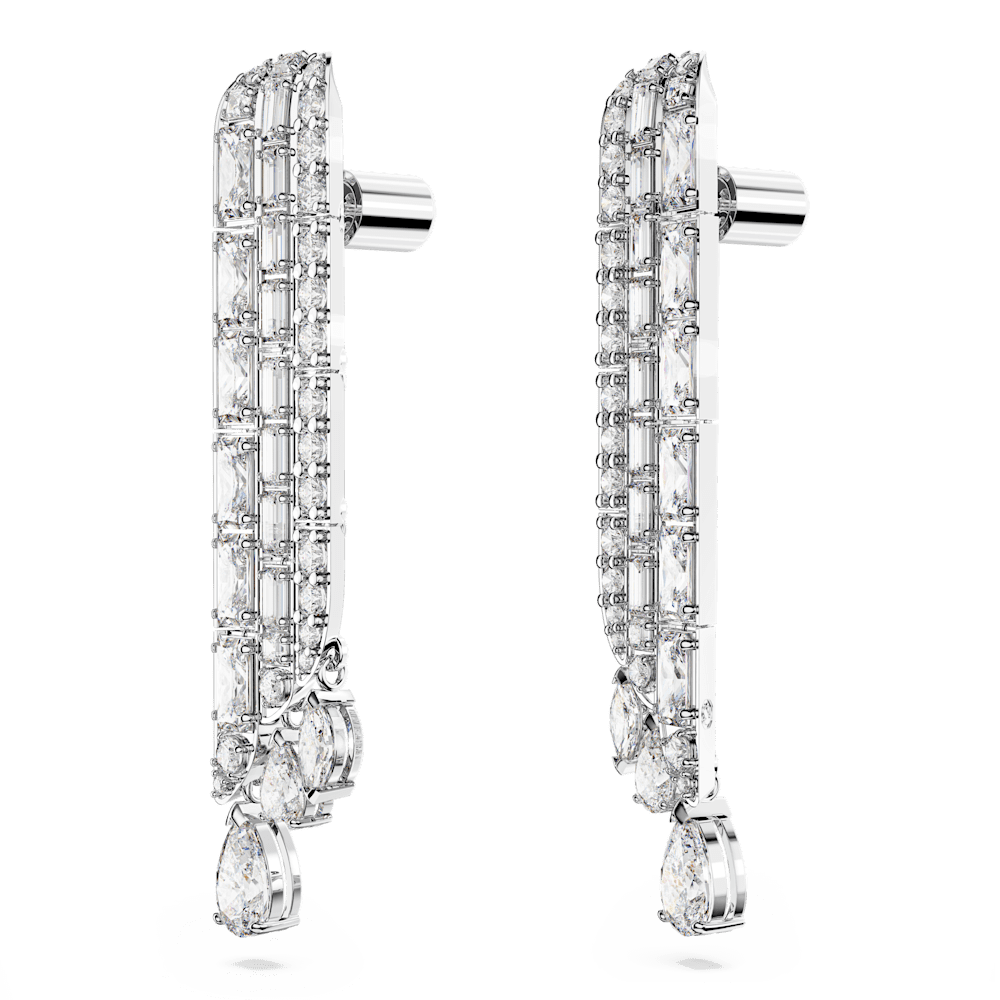 Orecchini Pendenti Swarovski Hyperbola Placcatura Rodio