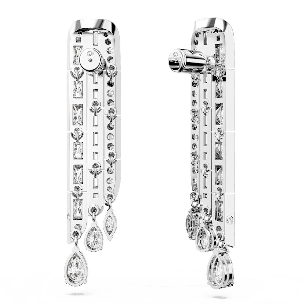 Orecchini Pendenti Swarovski Hyperbola Placcatura Rodio
