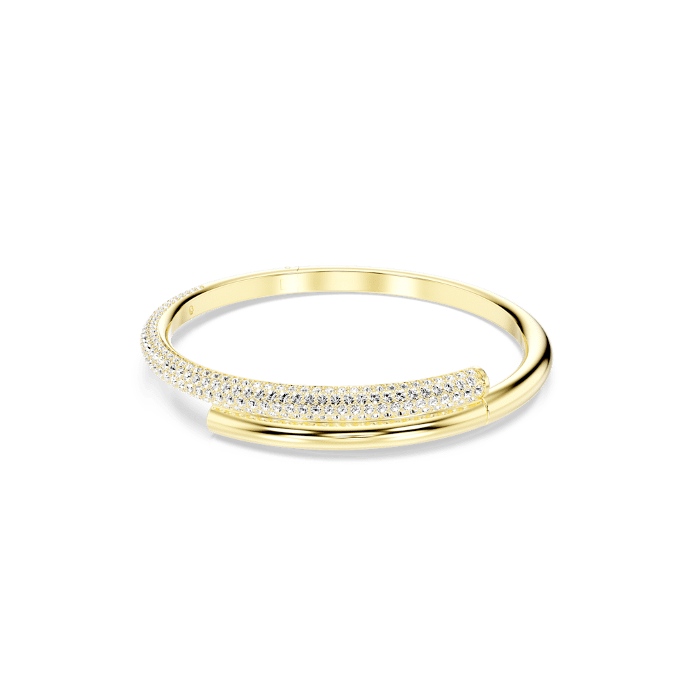Bracciale Rigido Swarovski Dextera Chiusura magnetica Bianco Finitura oro 18 Kt
