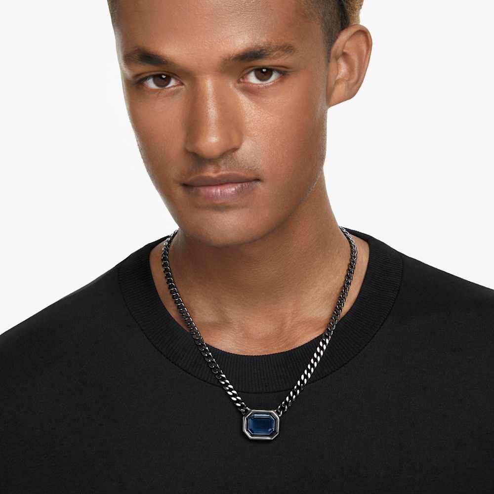 Collana Swarovski Millenia Taglio Ottagonale Cristallo Blu